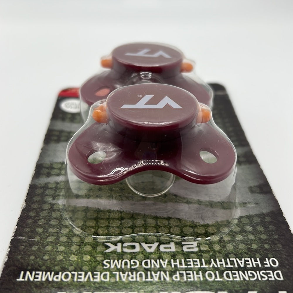 Virginia Tech Orthodontic Pacifiers 2 Pack - Picture 3 of 5